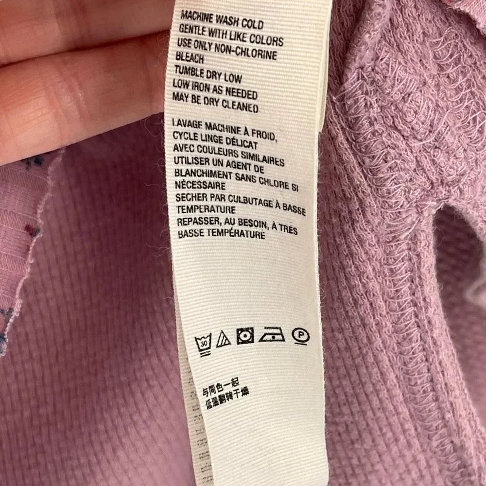 Free People Heart To‎ Heart Henley Top Daytime Fireworks Pink Boho Women Medium - Picture 10 of 11